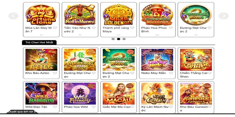 Cung cấp nhiều game hot